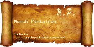 Musch Pantaleon névjegykártya